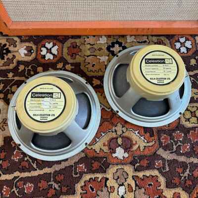 Pair 2x Vintage 1974 Celestion Creamback G12H 30w 16ohm T1886 12" Speaker 1970s*