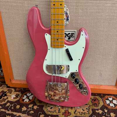 Futurama Pink Maple Jazz 4-String *China* Electric Bass Guitar w /  Pickup Covers