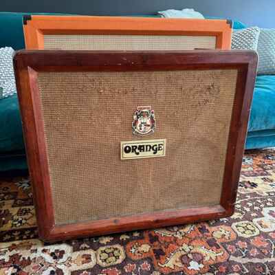 Vintage 1970s Orange OR 2x12 Combo Amplifier Cabinet EMPTY Spares or Repairs