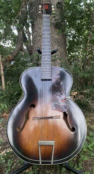 1954 Harmony H1215 Arhtop Acoustic Guitar