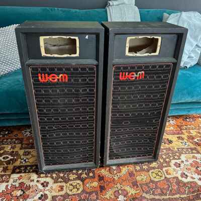 Vintage 1970s WEM Watkins Band System 2×12 Amplifier PA Cabinets *EMPTY*