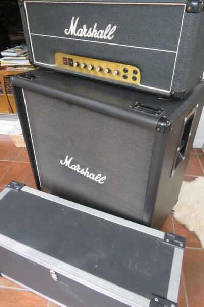 1979 Marshall JMP Super Bass Mk II 100-watt bass amp head + JCM800 cab + case.