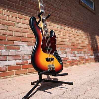 Aria Pro II Fender Deluxe - Primary Bass - J-Bass - Sunburst - 1981 - w /  Case