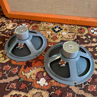 2x Vintage 1960s Elac 10N / 106 8ohm 10" Speakers Vox Watkins Marshall Amplifier