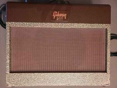 1957 Gibson GA-20T Tube amp. Recapped and Weber recone.  Excellent cosmetics.