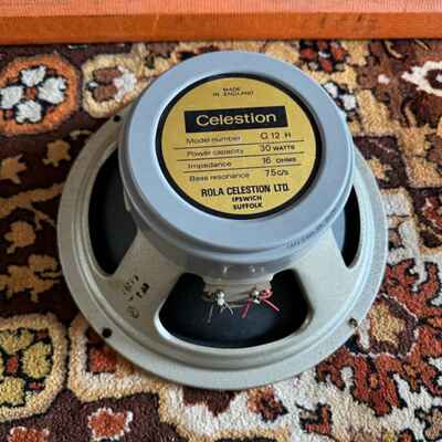 Vintage 1973 Celestion Greyback G12H 30w 16ohm T1217 12" Speaker Driver *1970s*