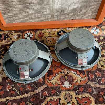 Matched Pair 2x Vintage 1972 Fane 122 / 269 50w 15ohm 12" Speaker Drivers *1970s*