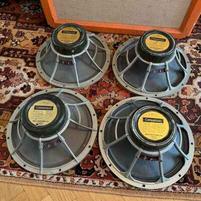 Matched Quad 4x Vintage 1975 Celestion G15C 50w 16ohm T1102 15" Speakers *1970s*