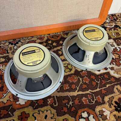 2x Vintage 1974 Celestion Creamback G12H 30w 8ohm 75hZ T1234 12" Speakers Repair