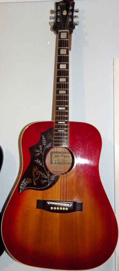 KISO SUZUKI LEFT-HANDED GIBSON HUMMINGBIRD COPY LAWSUIT CIRCA 1979-1982. W65 HSL