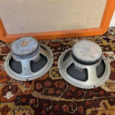 Pair 2x Vintage 1978 Celestion Blackback G12H 30w 16ohm 55hZ T1886 12" Speakers