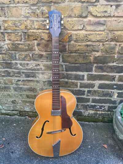 Vintage 1958 Hofner Senator archtop guitar w Hoyer pickup and hard case