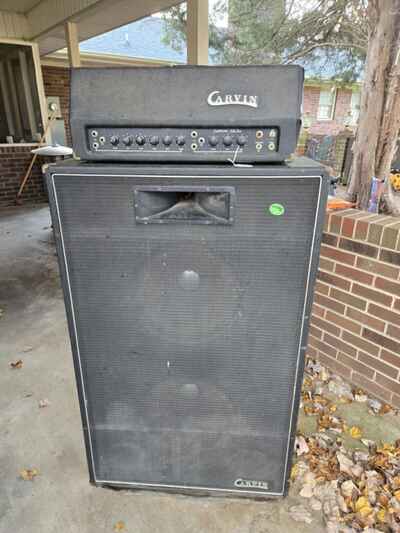 Old School Vintage Carvin L 2500 Bass Amp Head And Speakers FOR pickup ONLY