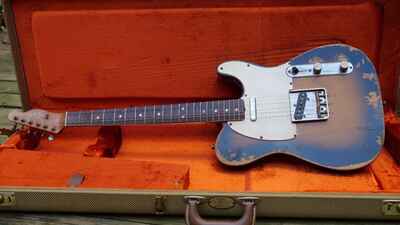 Tele Partscaster Relic style with 1966 maple- Rosewood neck and tweed hard case