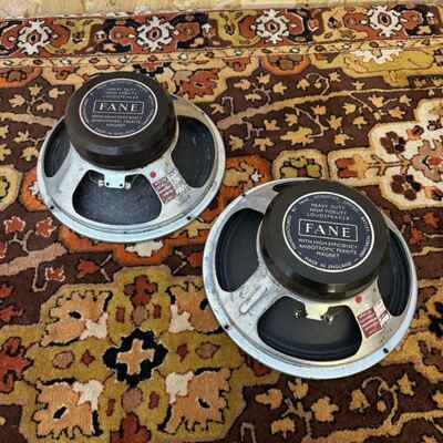 Pair 2x Vintage 1970s 1975 Fane 122 / 10G 40w 8ohm 12" Speakers Drivers *1970s*