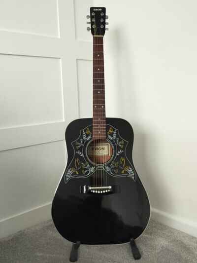 EROS ACOUSTIC GUITAR (RIGHT OR LEFT HANDED BLACKBIRD)