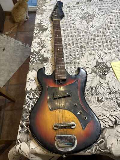 Vintage Teisco Decca Global Strat Electric Guitar Needs A Little TLC ~ Read All