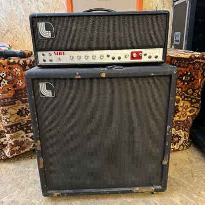 Vintage 1972 Laney Klipp Stack Head & 4x12 Cabinet Valve Amplifier Guitar *1970s