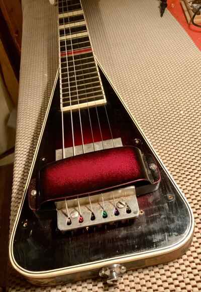 1950s Framus Lap Steel Guitar, fitted with 1955 National New Yorker pickup.