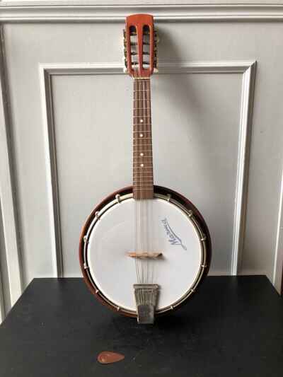 Vintage 1960 Mandoline Banjo MARMA 8 cordes Made in East Germany avec Housse