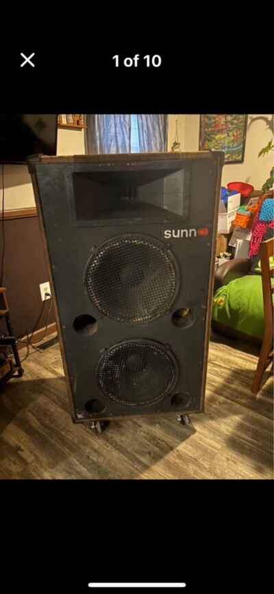 2 VINTAGE SUNN /   FENDER Cabinet Speakers 50?? in