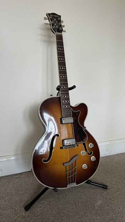 1963 Hofner President Thinline Brunette E2 Guitar