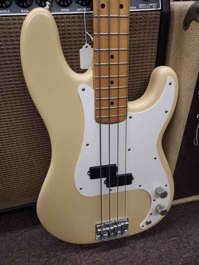 1984 Fender P Bass Cream White Maple Board EMG Pickups Precision Bass Guitar