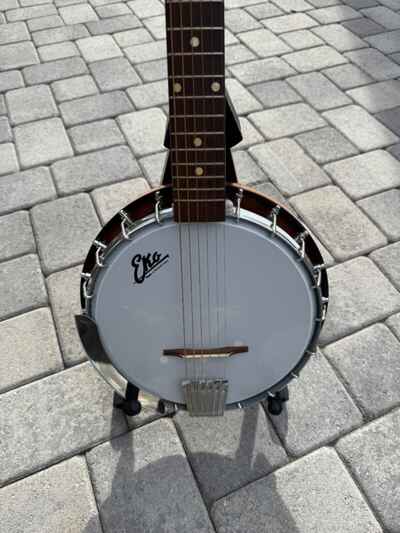 Eko banjo guitar with piezo pickups made in Italy