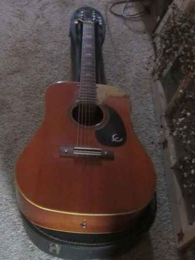 Vintage 70s Epiphone Acoustic Guitar FT-150 Japan Made