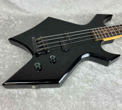 1980s B C. BC Rich NJ Series Warlock MIJ bass guitar in black finish w