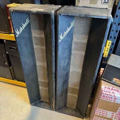 Vintage 1970s Marshall 2x12 2x10 Model 2043 PA Amplifier Speaker Columns *EMPTY*