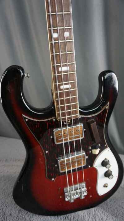 Kingston / Teisco Bass Guitar 1960s - Red Burst