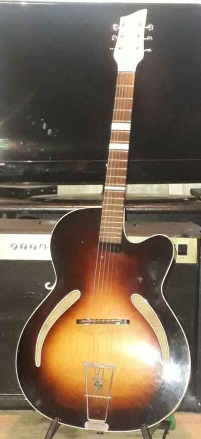 ??1950??s HOPF ARCHTOP ACOUSTIC GUITAR NICE ACTION AND SOUND WITH HARD CASE ))