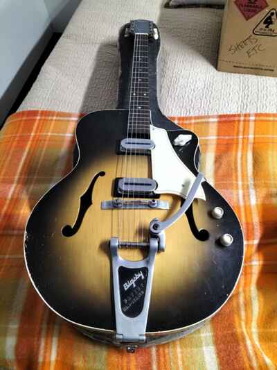 Maton VERY SCARCE Vintage c 1960 Maton Electric Guitar EG 45A Original Case -AF