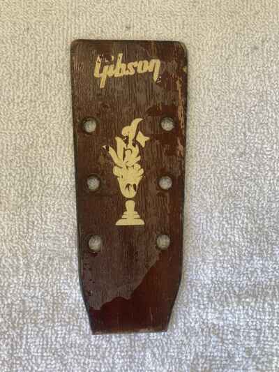 Rare Antique Gibson Headstock Logo Inlay