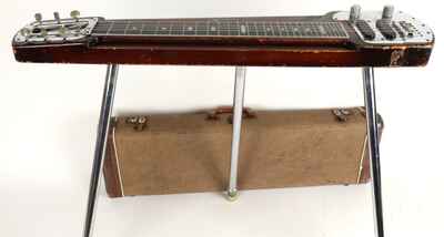 Vintage 1963 Fender Deluxe 6 Sunburst Electric Lap Steel Guitar W /  OHSC+Legs