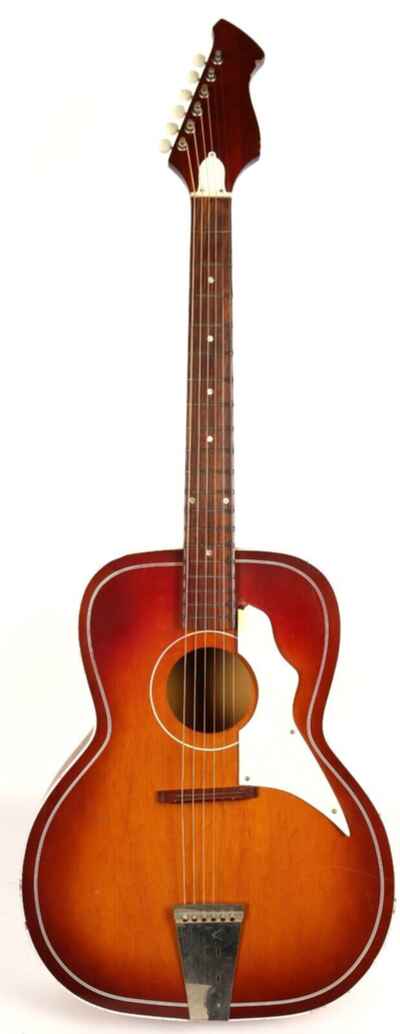 Kay Sunburst Acoustic Guitar Clean