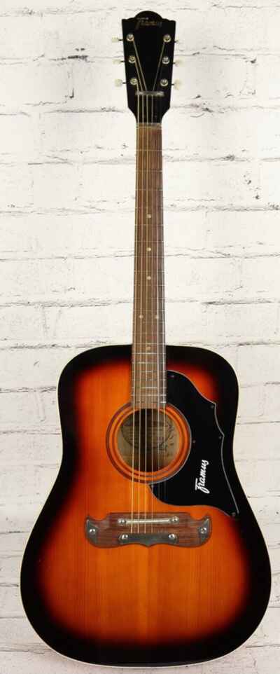 Vintage 1969 Framus Texan 5 / 196 Acoustic Guitar w /  Case Made in Germany