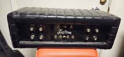 Rare Vintage Kustom 100 3-15C-1 Tuck & Roll Bass Guitar Amplifier Head Amp