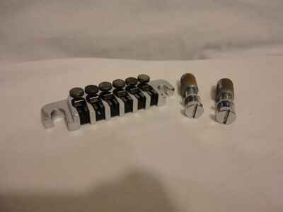 Vintage Gibson 70s-80s TP-6 Guitar Tailpiece Bridge Orig. Adj. Screws / Inserts