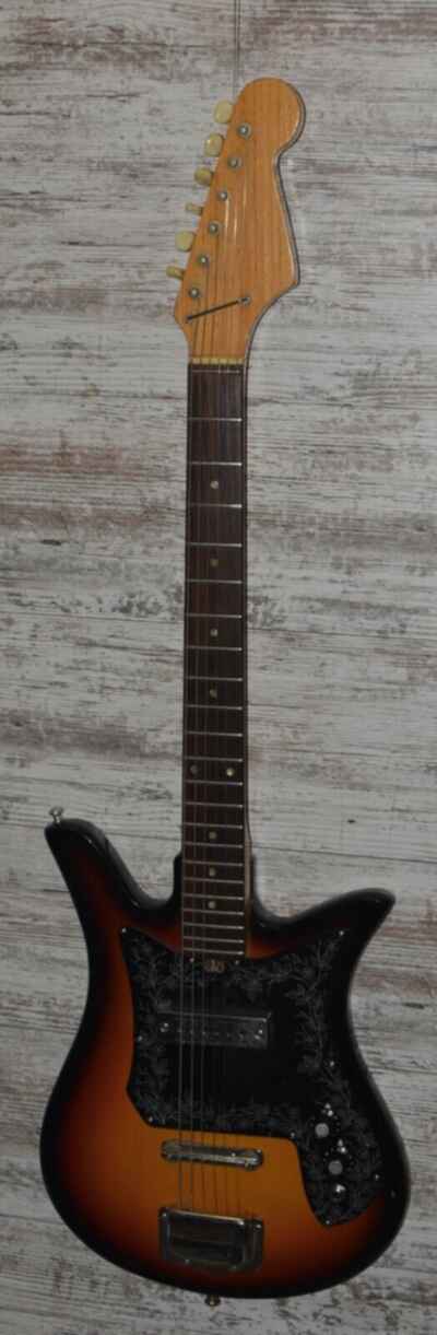 60s Tiesco E-110 Tulip Electric Guitar Japan Plays Good