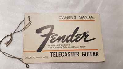 1976 FENDER TELECASTER GUITAR HANG TAG