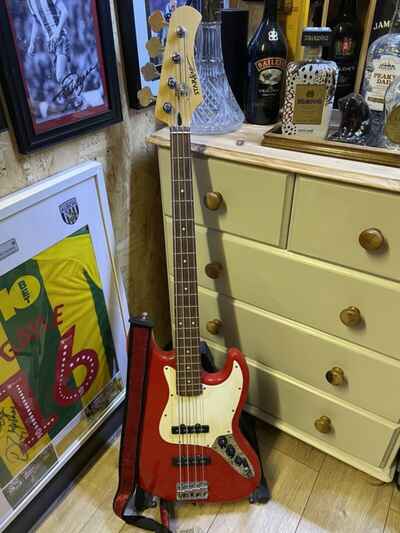 1980s Starfire by EKS Nagoya J Bass Lawsuit Electric Guitar - Cherry Red