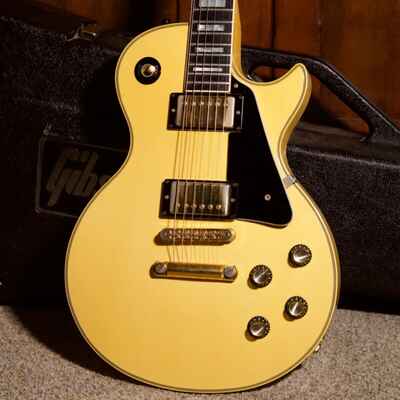 1978 Gibson Les Paul Custom White Yellow Electric Guitar ALL ORIGINAL