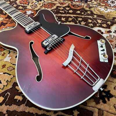 Vintage 1960 1961 Hofner Verithin Twin Toaster Red Electric Guitar w /  Case 60s