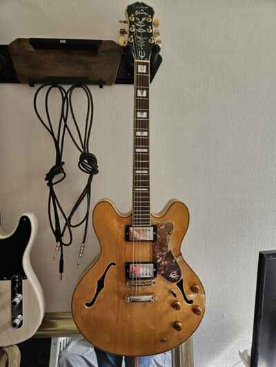 1980s Epiphone by Gibson Sheraton II in natural finish