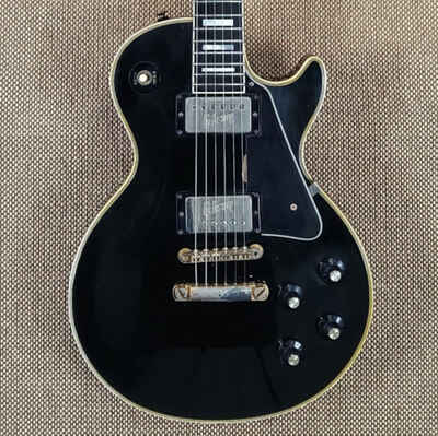 1972 Gibson Les Paul Custom - Iconic Ebony Finish - Gibson Stamped Pickup Covers