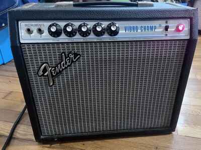 Vintage Fender Vibro Champ Amp Silverface 1970??s- Working!