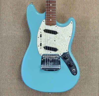 1966 Fender Mustang Guitar - Daphne Blue - 100% Original - Hardcase