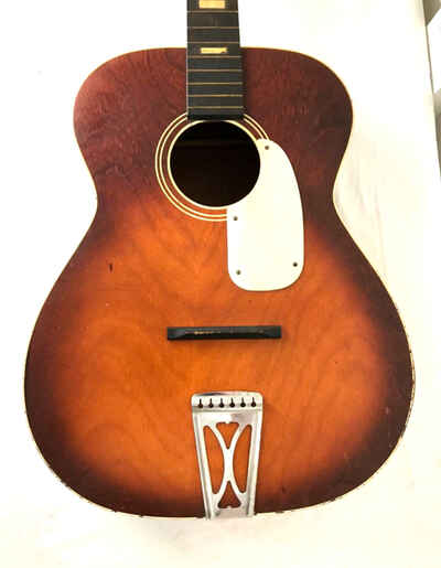 1966 "Silvertone" Harmony Acoustic Guitar. Model H-615. Repair Project